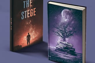 design a custom book cover for print, ebook and KDP
