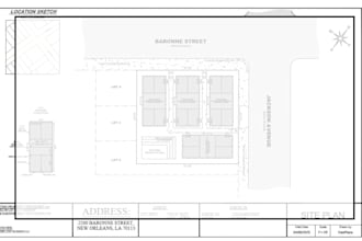 plot plan drawings for city permit in autocad