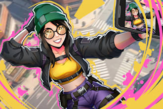 create anime game art, splash art and key visuals for you