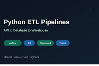 build a python etl pipeline for your data