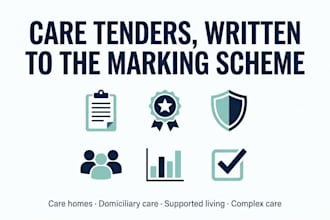 write your public sector tender for care home and domiciliary care nhs