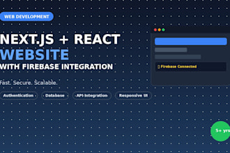 develop a nextjs react website with firebase integration