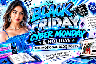 write etsy shop black friday cyber monday and holiday promotional blog posts