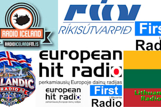 promote your music to lithuania and iceland radio stations