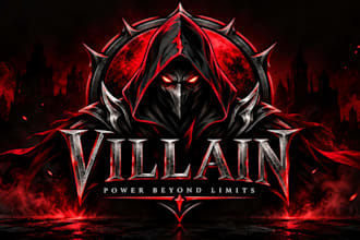 design a dark and powerful villain logo for your brand