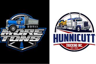 design trucking business, dispatcher, transport, truck logo
