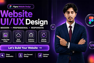 design website UI UX, saas website, web app, and mobile app in figma