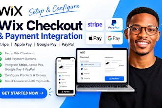 setup wix checkout, payment buttons, integrate stripe, apple pay, google, paypal