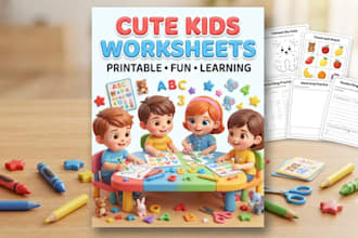 design cute printable kids activity sheets and worksheets