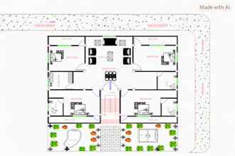 convert sketches into autocad 2d floor plans