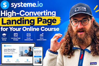 design systeme io sales funnel online course landing page