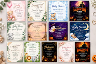 design birthday and wedding invitations