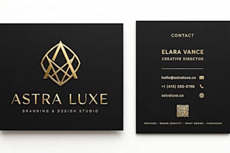 design luxury black and gold business card with source files