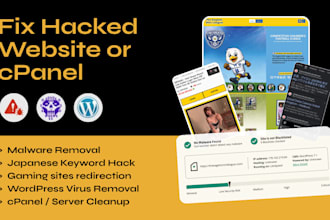 fix hacked website or cpanel and secure it in 24 hours