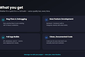 fix or build full stack apps in asp net core react and maui