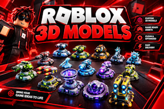 create high quality roblox 3d models and assets