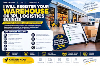 register your warehouse or 3pl logistics business