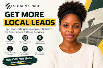 design  squarespace lead generation website for local contractors