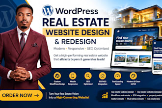 design a wordpress real estate website or realtor website