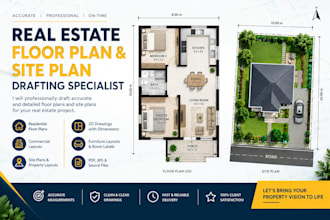 be your professional real estate floor plan and site plan drafting designer