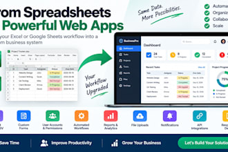 convert your spreadsheet workflow into a custom business web app