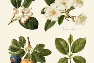 botanical illustration of flower