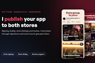 publish your mobile app to the apple app store and google play