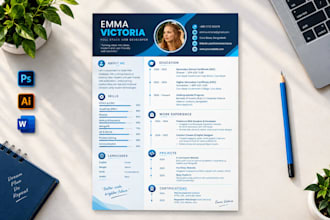 design resume, CV, and cover letter templates in 6hours