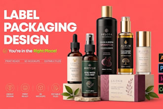 create product label design, label packaging design, product label packaging