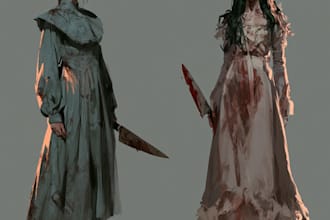 do horror character art and horror character