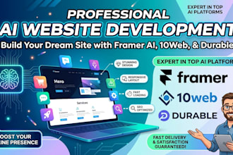 build a professional ai website using emergent or durable