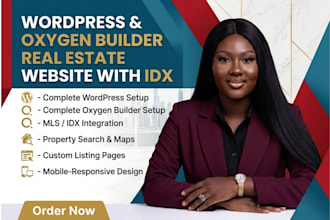 build oxygen builder wordpress idx mls property listing realtor website