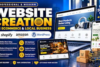 create website for ecommerce and local business like shopify amazon
