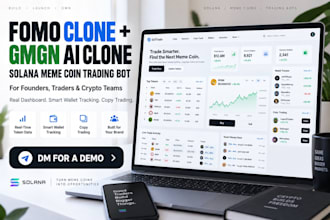 develop fomo clone, gmgn ai clone, crypto wallet app, crypto dapp, crypto ai app