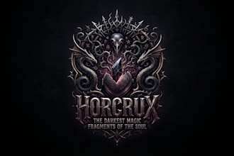 design a dark and mysterious horcrux logo