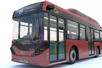 model any 3d bus or vehicle, game asset, transportation companies,product visual