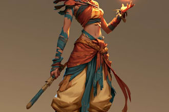 design 2d game character or 2d game character animation