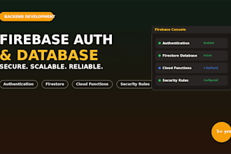 build firebase authentication and database integration