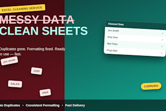 do excel data cleaning and formatting