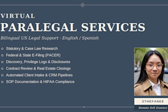 provide bilingual english spanish paralegal and legal operations support