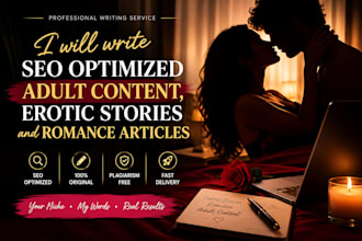 write SEO optimized adult content, erotic stories and romance articles