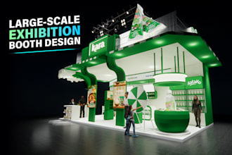 design a large 3d exhibition booth design