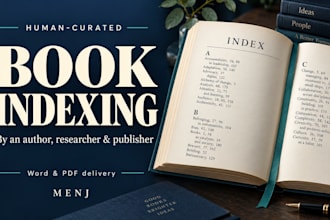 create a professional human curated back of book index