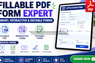 create fillable PDF forms with interactive fields, signatures and calculations