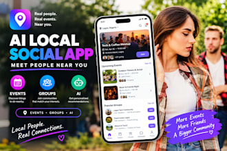 build an ai local social app for events, meetups, communities and matching