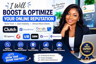 boost clutch goodfirms gmb capterra g2 UX ORM sortlist reputation