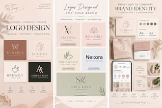 design a minimalist logo and visual brand identity