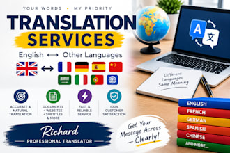 professionally translate english language to other language