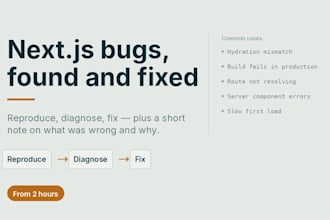 debug and fix your nextjs build errors and app issues