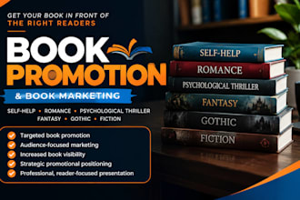 promote self help romance psychological thriller fantasy gothic fiction book